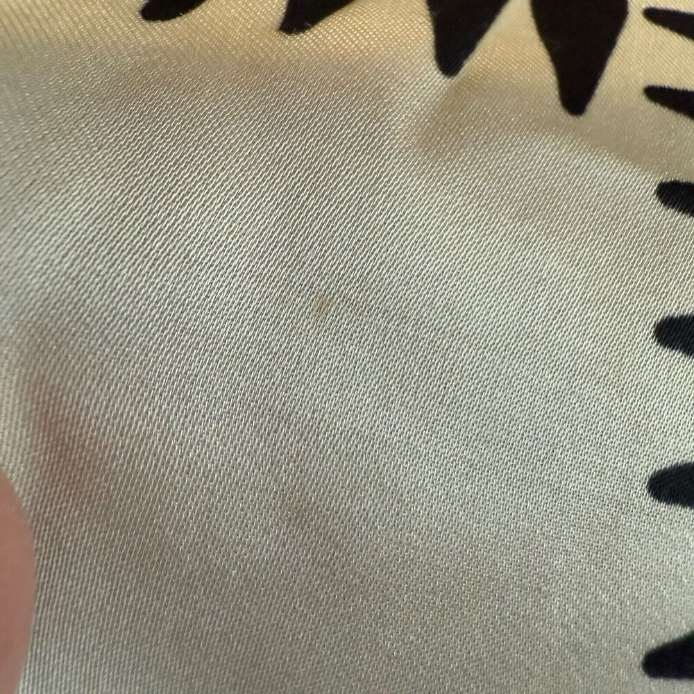Reiss Black and Cream Abstract Print Wrap Midi Dress - Picture 8 of 10